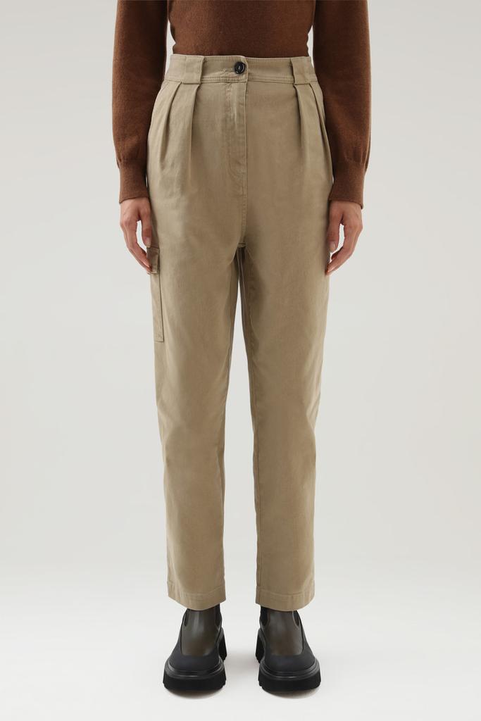 Woolrich Cotton Twill Cargo Pants - Women - Beige