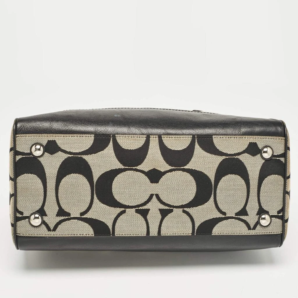 Coach Coach Black Signature Canvas and Leather Legacy Haley Satchel 7