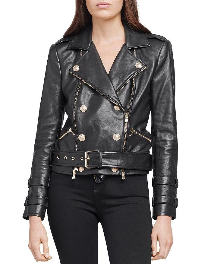 L'Agence Billie Belted Leather Jacket 1