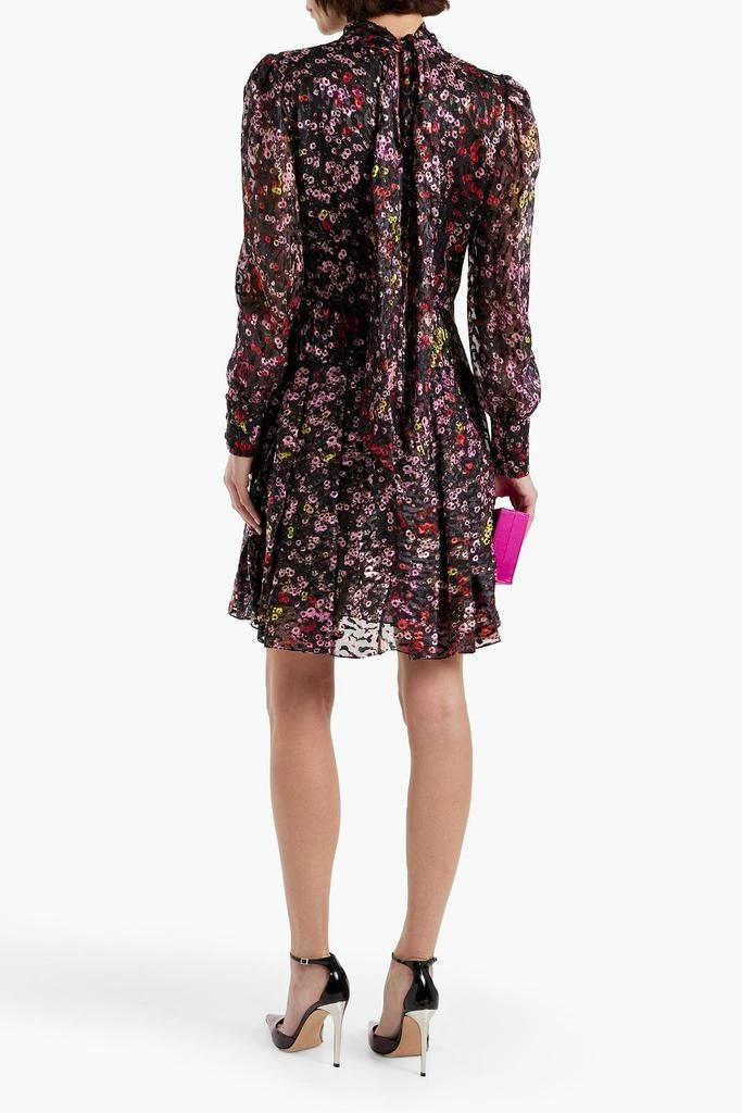 Monique Lhuillier Printed devoré-chiffon mini dress 3