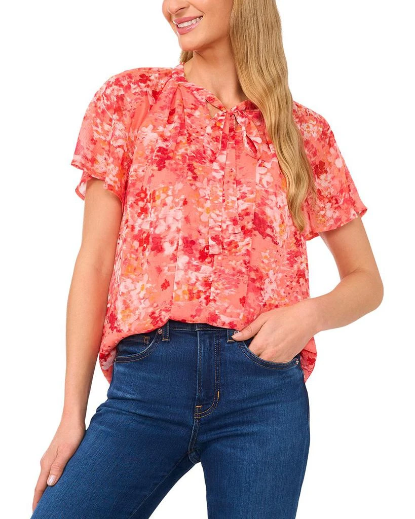 CeCe Raglan Flutter Sleeve Top 1