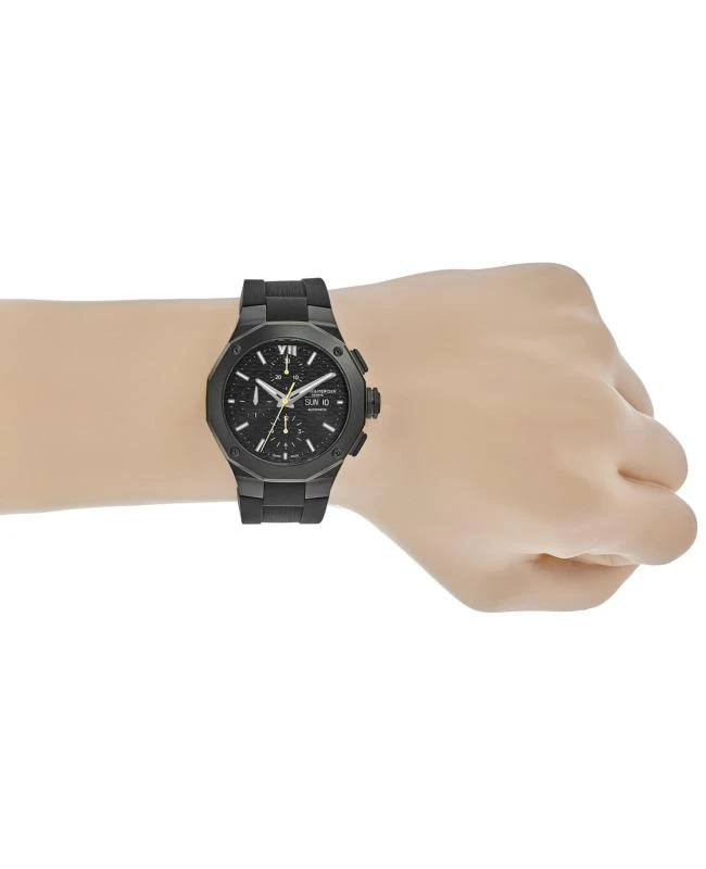 Baume & Mercier Baume & Mercier Riviera Black Steel Chronograph Dial Rubber Strap Men's Watch 10625 3