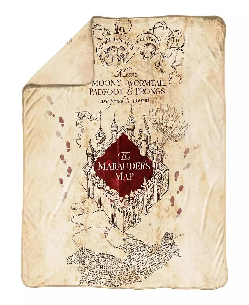 Harry Potter Marauders Map Silk Touch Throw, 70" x 50" 2