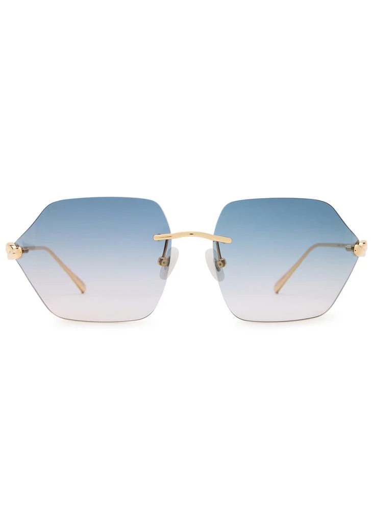 FOR ART'S SAKE Serpent II 18kt gold-plated wrap-around sunglasses 2