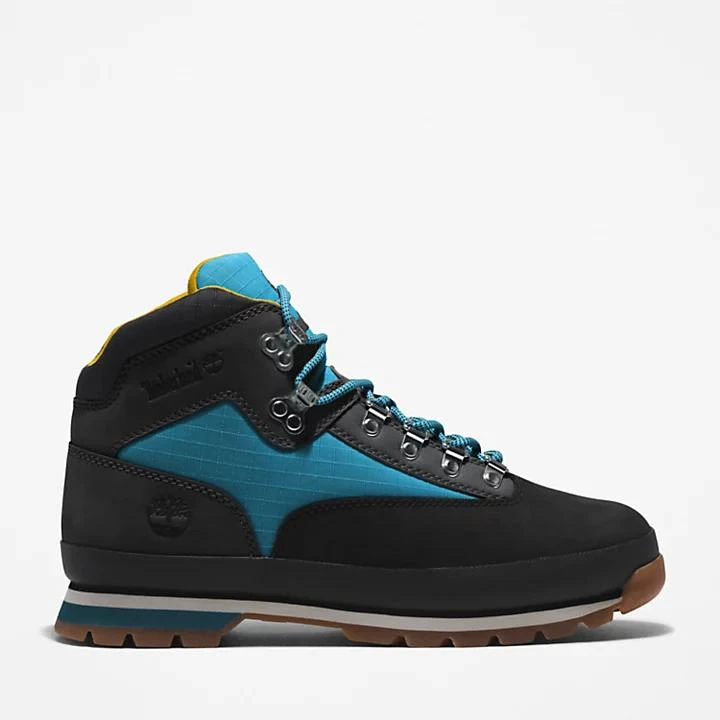 Timberland Euro Hiker Hiking Boot for Men in Black with Blue 1