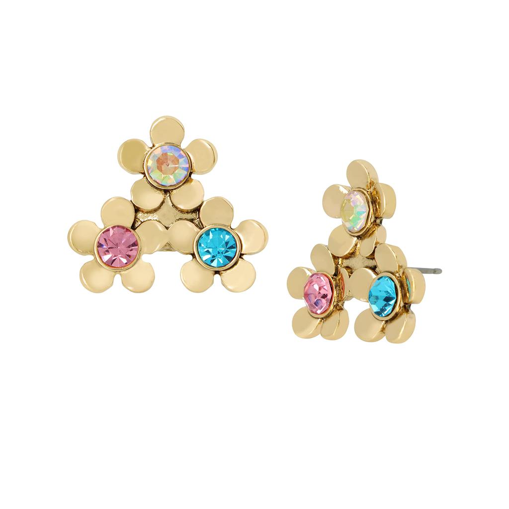 Betsey Johnson Flower Cluster Earrings