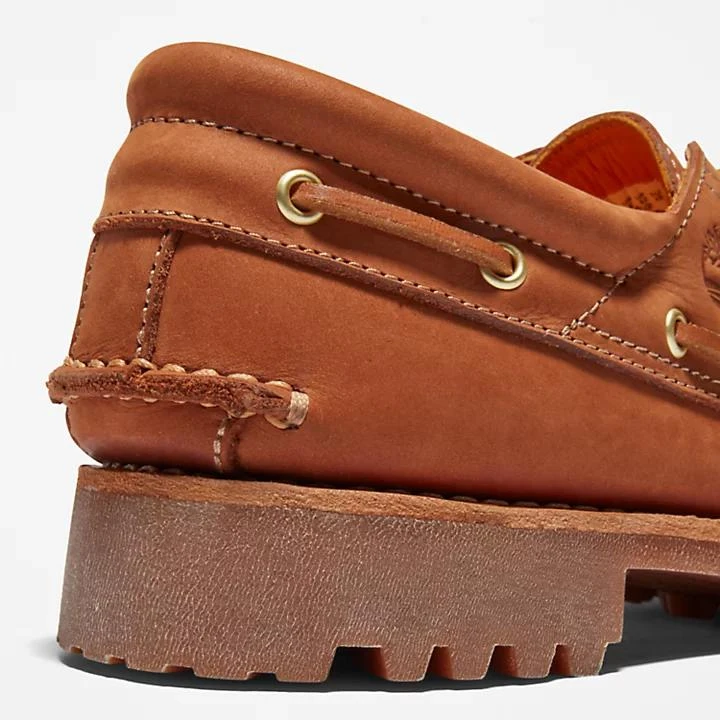 Timberland Timberland® 3-Eye Lug Handsewn Boat Shoe for Men in Brown 7