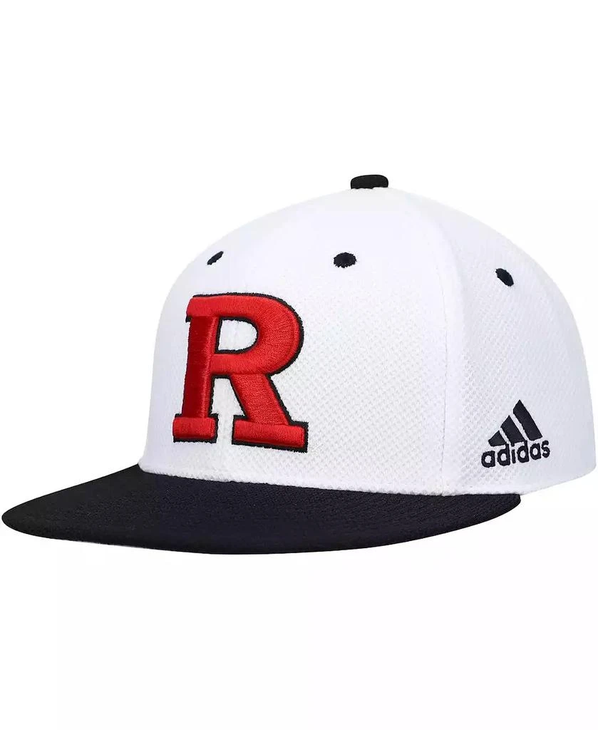 Adidas Men's White Rutgers Scarlet Knights On-Field Baseball Fitted Hat 2