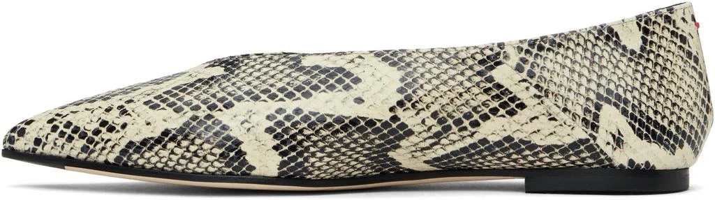 AEYDE Beige & Black Moa Leather Ballerina Flats 3