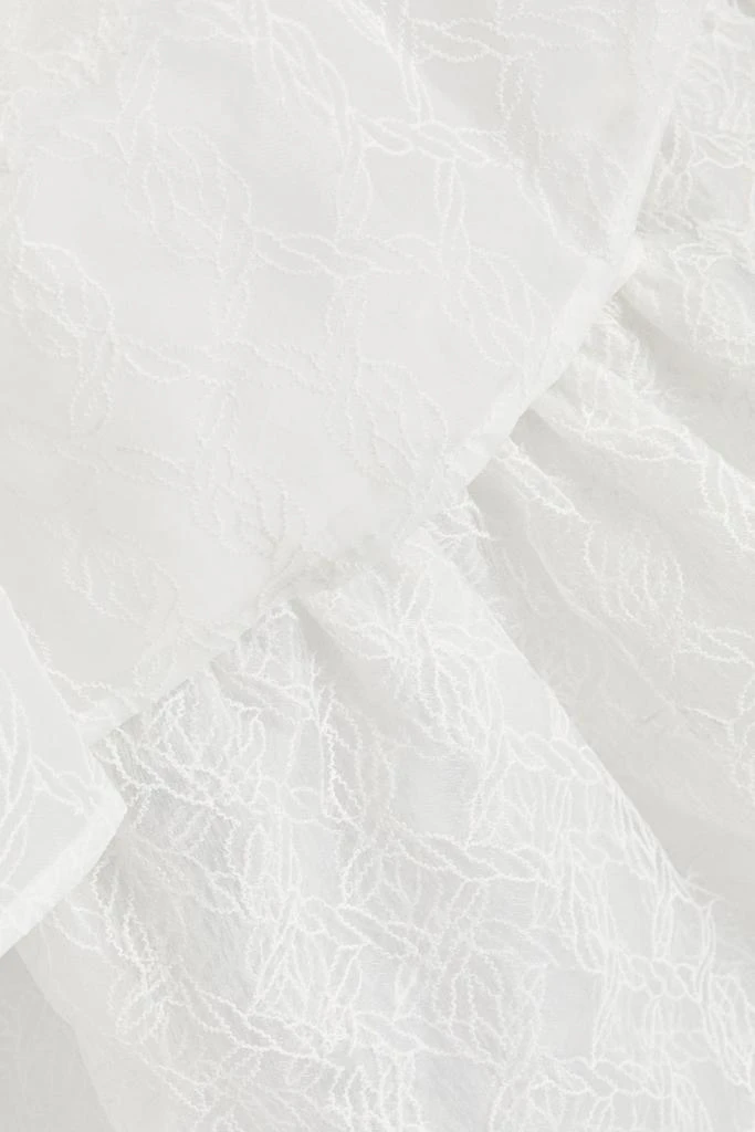 shrimps Eldoris tiered embroidered cotton-organza and lace midi dress 4