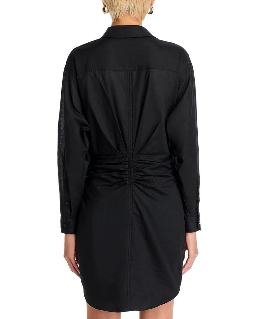 AQUA Tie Front Shirt Dress - Exclusive 4