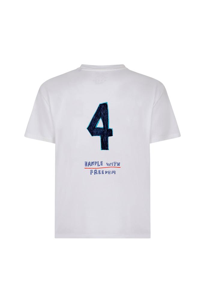 HANDLE WITH FREEDOM FOR D'ANIELLO HANDLE WITH FREEDOM FOR D'ANIELLO | White cotton T-shirt "NA TEE 4" | Man | L