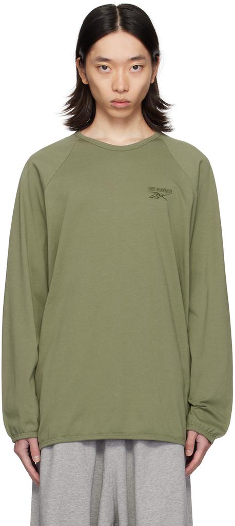 Hed Mayner Green Reebok Edition Long Sleeve T-Shirt