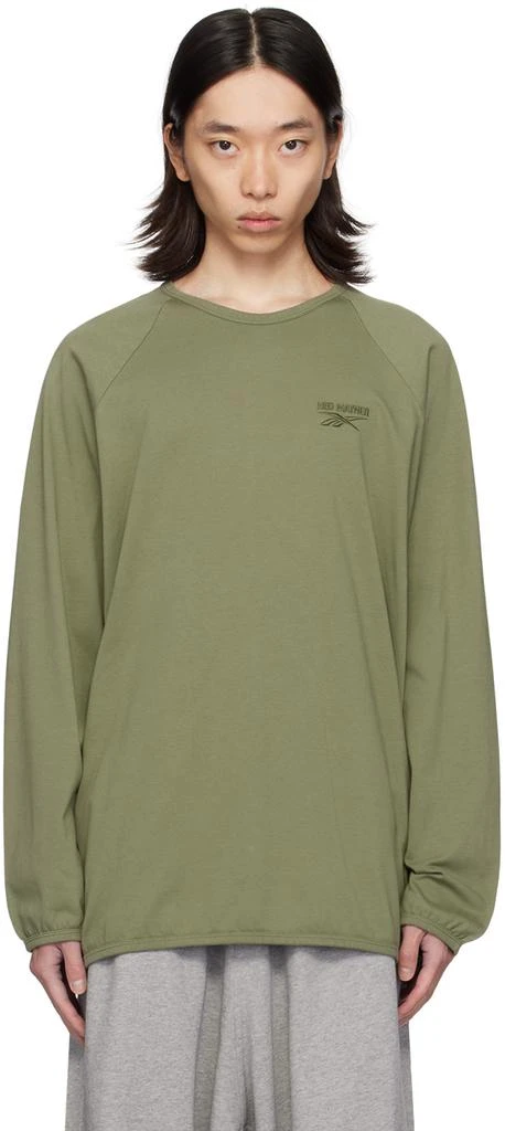 Hed Mayner Green Reebok Edition Long Sleeve T-Shirt 1