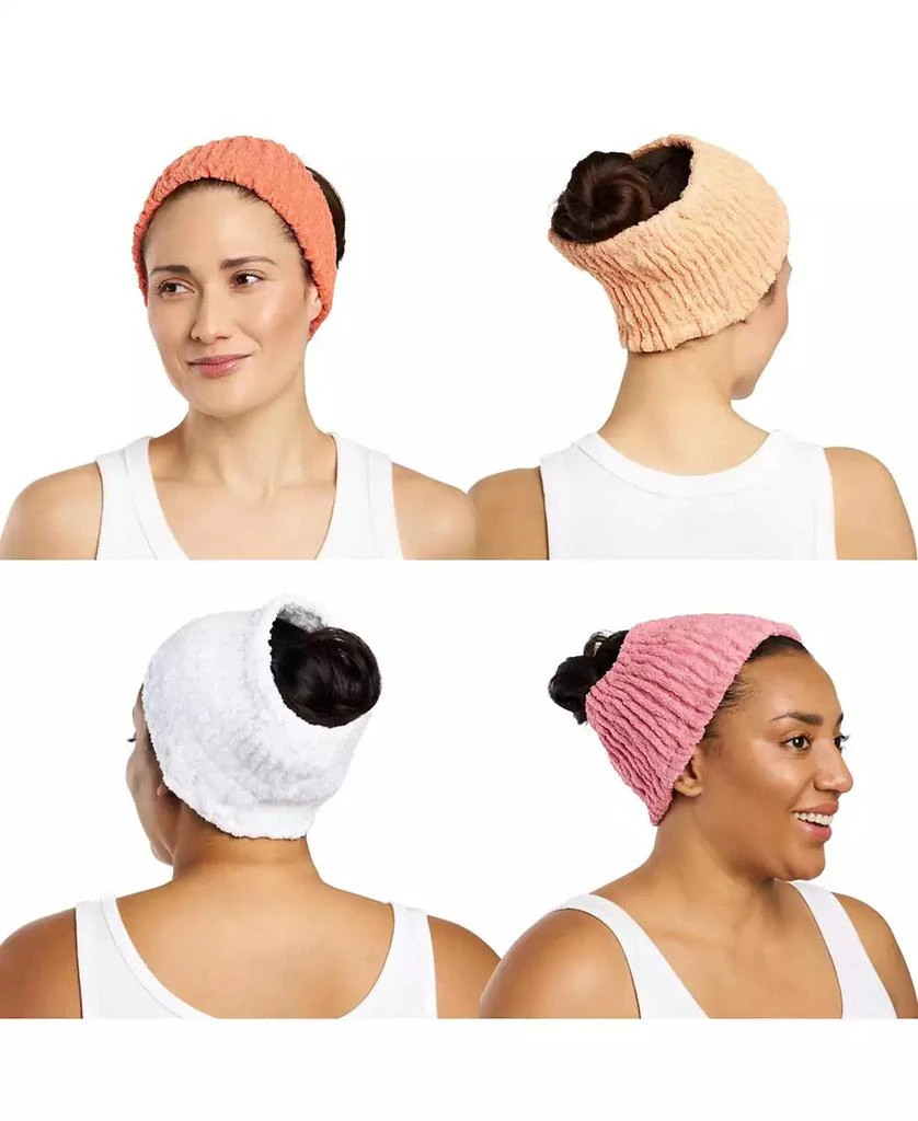 Turbie Twist 4-Pack Cotton Headbands – Extra-Wide, Comfy, All Hair Types, Peach Blush