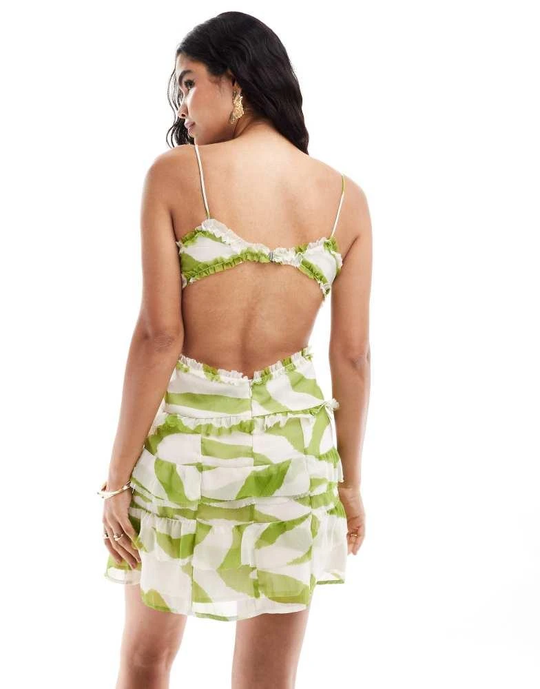 green emerald velvet dress RELIGION Serene Green Zebra Print Mini Dress