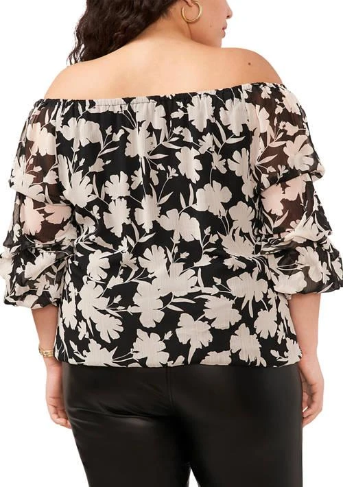 Camuto Plus Size Printed Bell Sleeve Top – On Sale Now with Up to