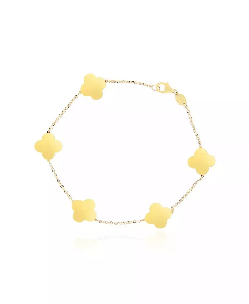 The Lovery Small Gold Clover Bracelet 14K Gold