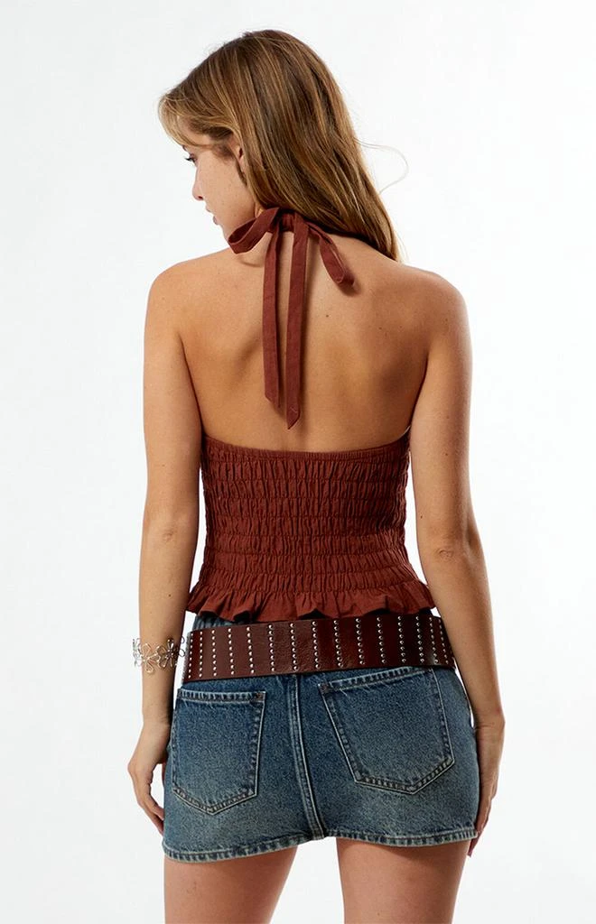 KENDALL & KYLIE Liz Smocked Halter Top 3