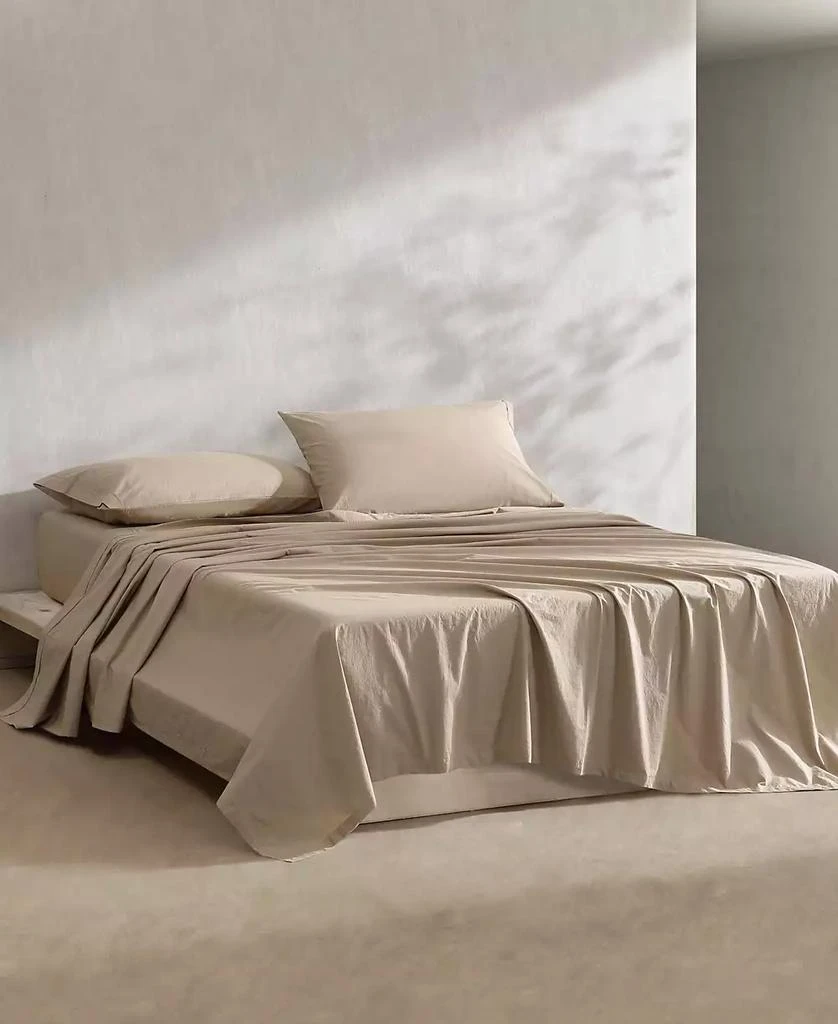 Calvin Klein CLOSEOUT! Washed Cotton Percale 4-Pc. Sheet Set, King 4