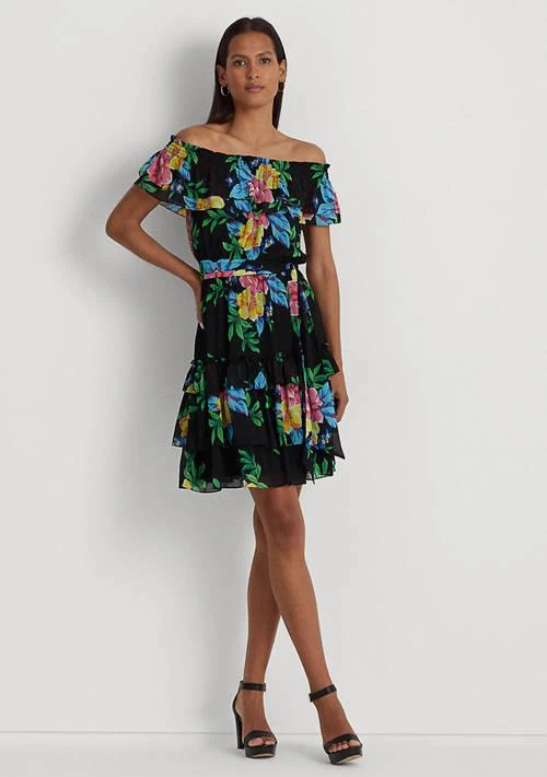 Ralph Lauren Ralph Lauren Floral Georgette Off The Shoulder Dress 1