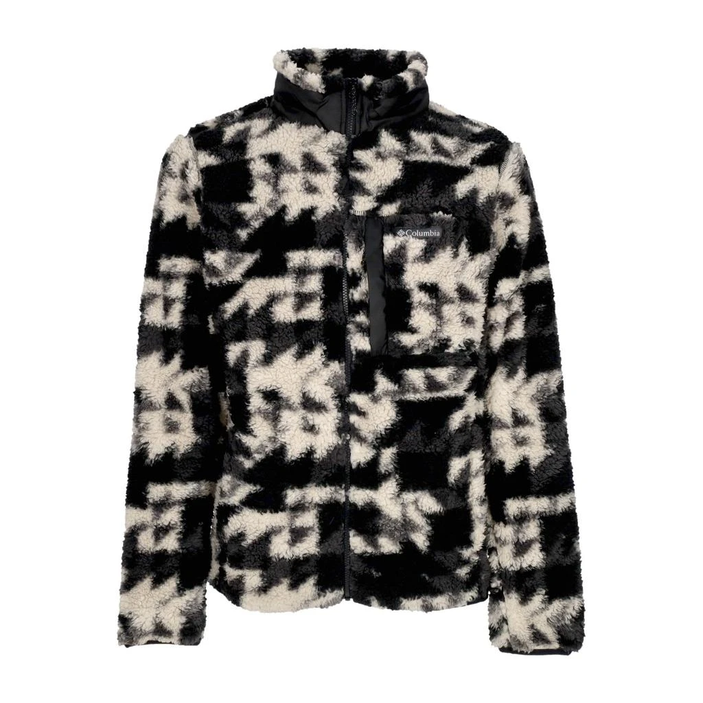 Columbia Men's Winter Pass Print Fleece Full Zip Black Quilted Teddy Bear 1