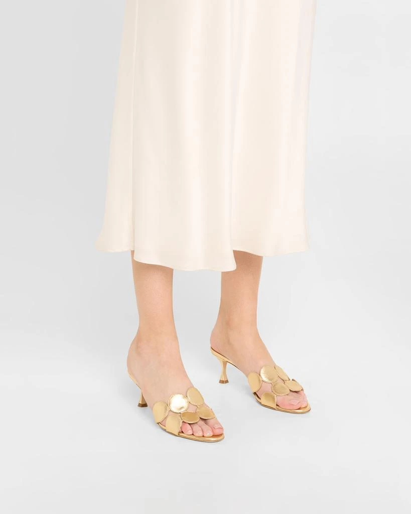 Manolo Blahnik Haribalmu Metallic Stiletto Slide Sandals 2