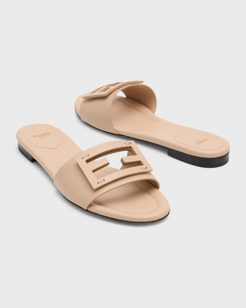 Fendi Baguette FF Tube Medallion Flat Sandals 9