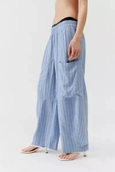 Urban Outfitters UO Mae Striped Linen Cargo Pant 4
