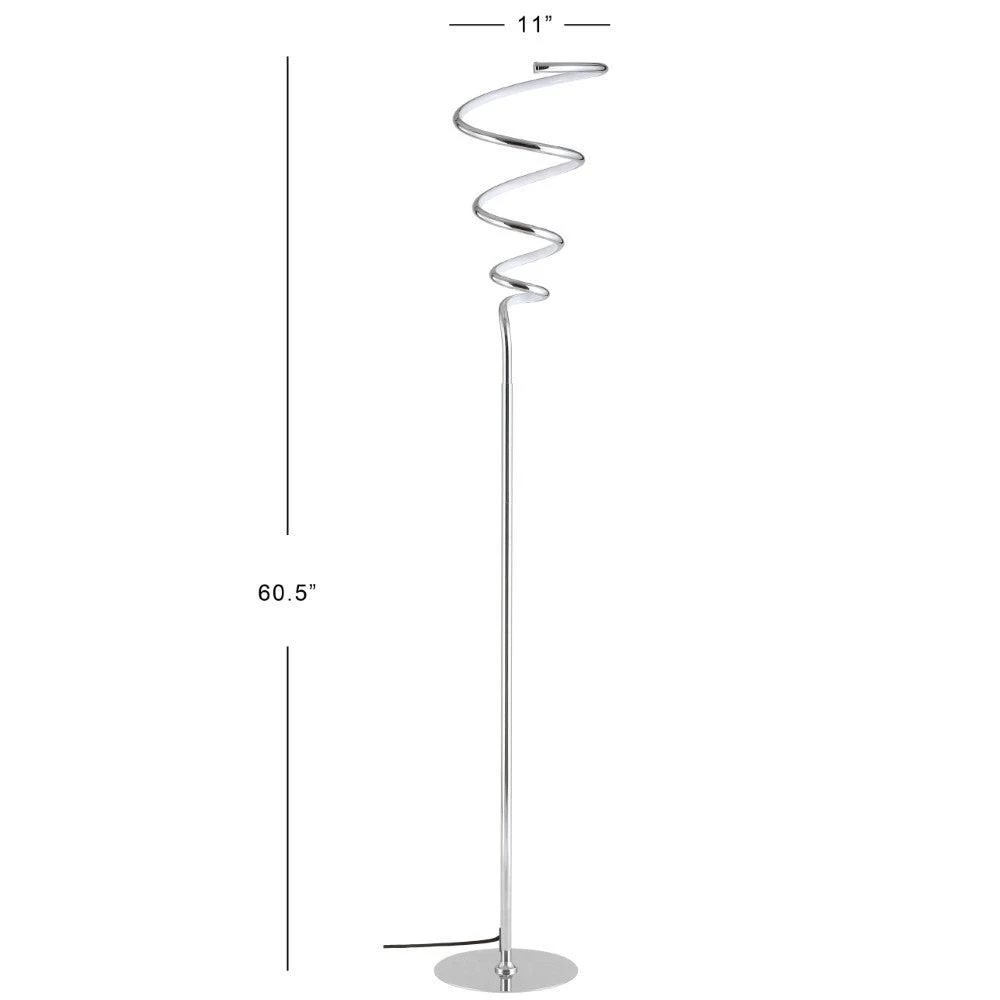 JONATHAN Y Scribble 60.5" Modern Dimmable Metal Integrated LED Floor Lamp 5