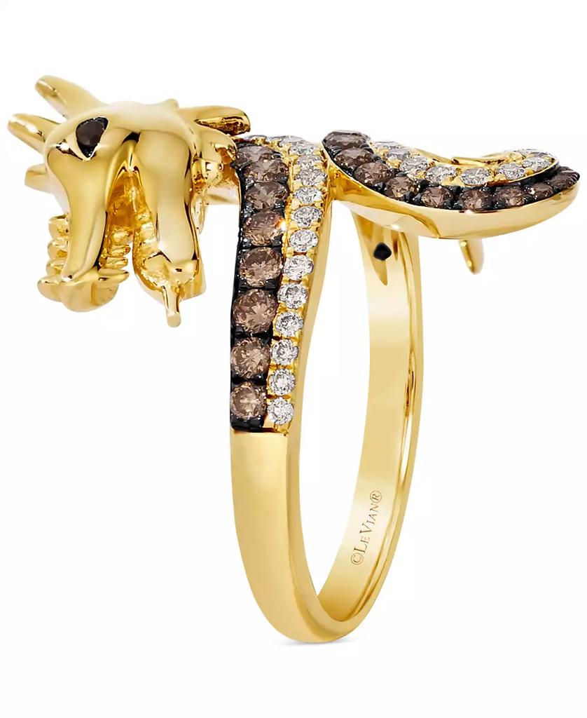 Le Vian Chocolate Diamond, Nude Diamond, & Blackberry Diamond Dragon Ring (3/4 ct. t.w.) in 14k Gold