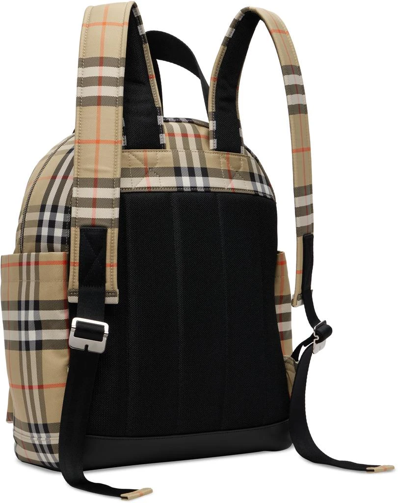 Burberry Kids Beige Check Baby Changing Backpack 3