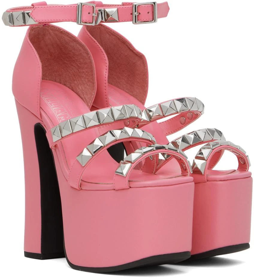 Ashley Williams Pink Studded Iris Heels 4