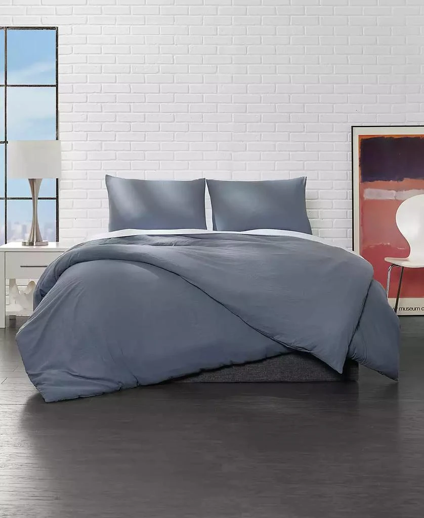 Ella Jayne Solid Microfiber 3-Pc. Duvet Cover Set 1