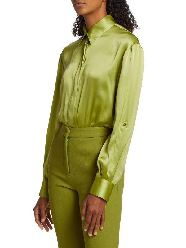 Sergio Hudson Silk Blouse Bodysuit 3