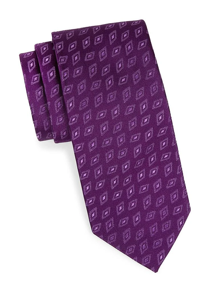Charvet Diamond Bean Silk Jacquard Tie 1