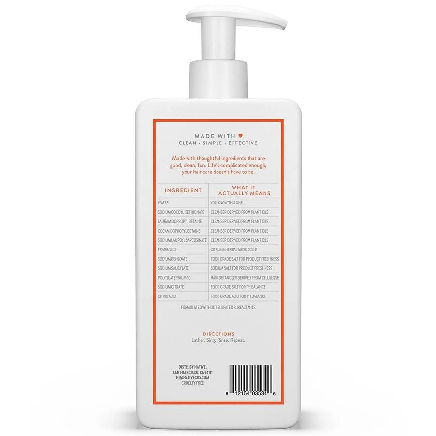 Native Shampoo Citrus & Herbal Musk 3