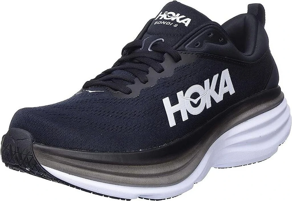 Hoka One One HOKA ONE Bondi 8 Mens Running Shoes - Black/White 2
