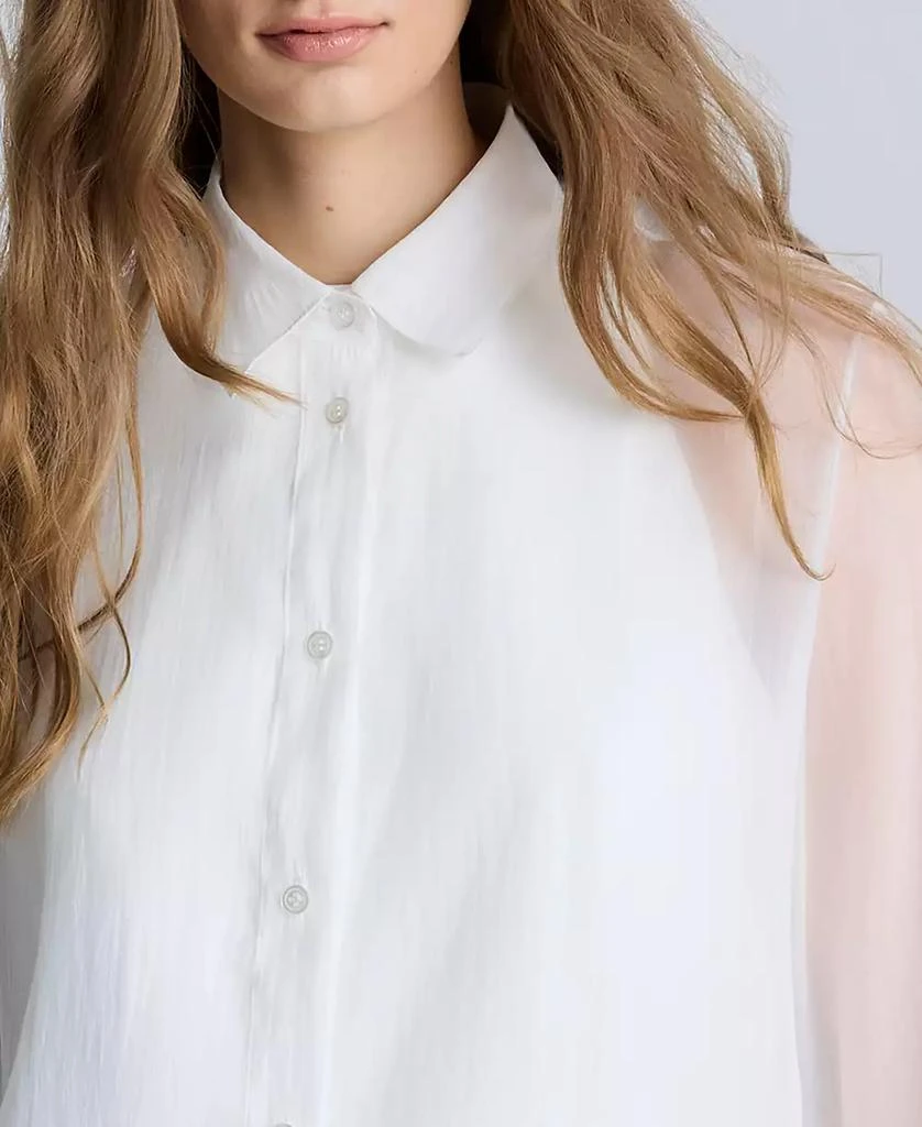 Kenneth Cole Women's Sheer Oversized Tunic Shirt 4