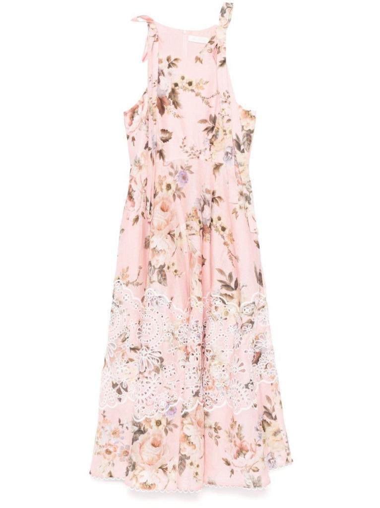 Zimmermann Zimmermann Crush V-Neck Midi Dress - Dresses