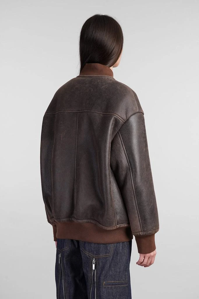 BLANCHA Bomber In Brown Leather 3