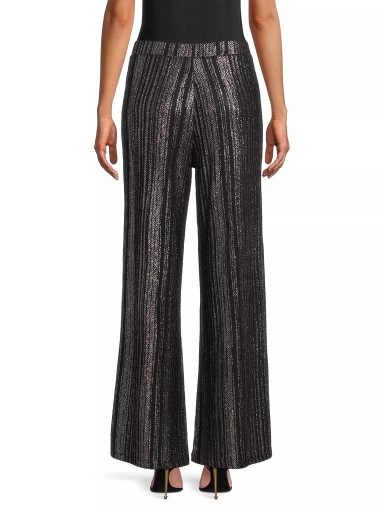 Johnny Was Jenna Metallic Plissé Wide-Leg Pants 5