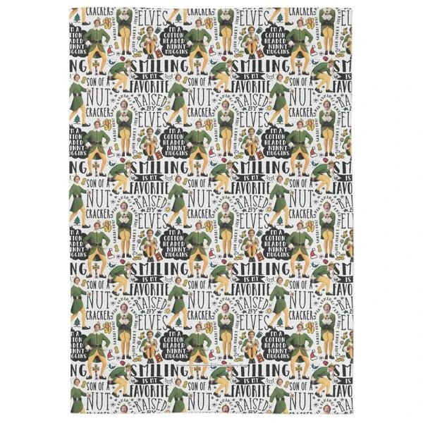 Elf Elf Buddy Quotes Tea Towel 1