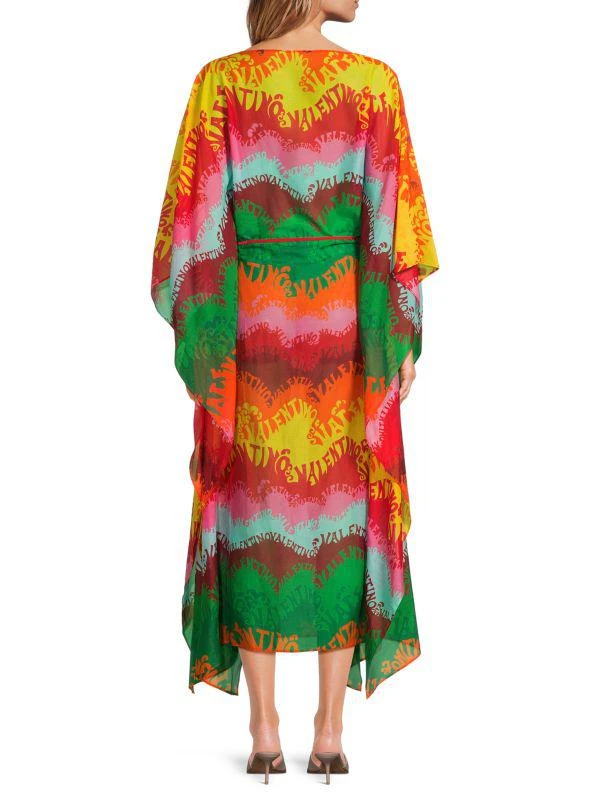 Valentino Monogram Print Handkerchief Midi Dress 2