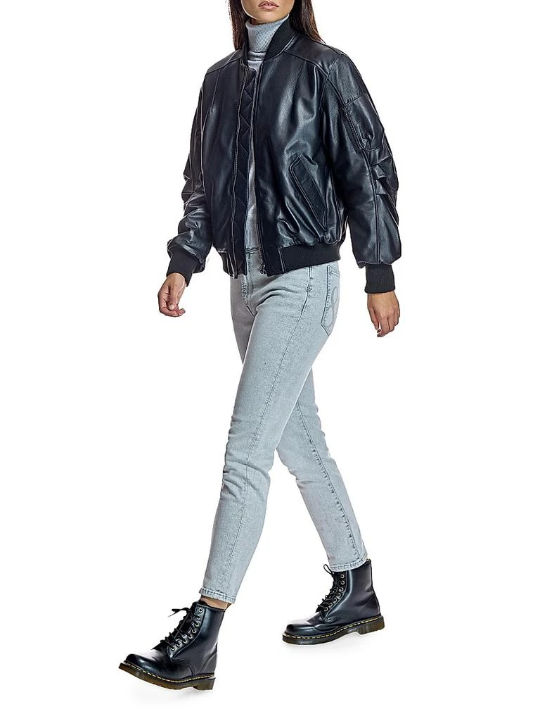 Maximilian Maximilian Oversized Leather Bomber 6