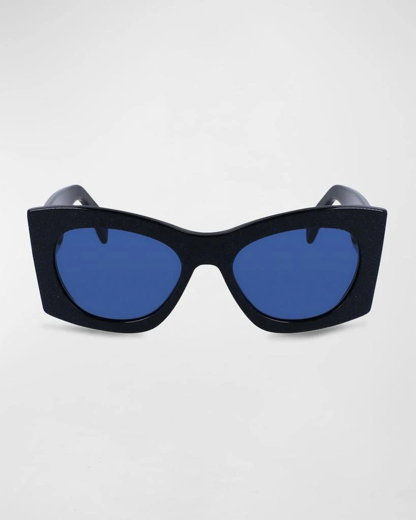 Lanvin Mother & Child Logo Acetate Butterfly Sunglasses  display picture 2