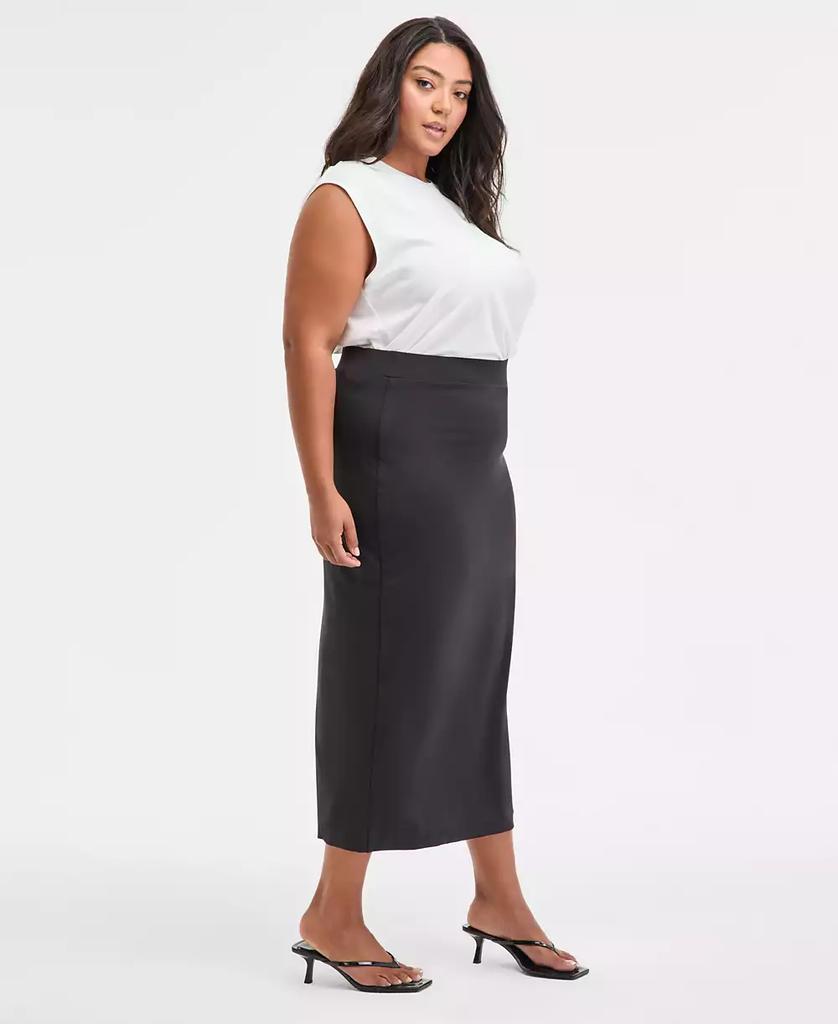 Bar III Trendy Plus Size Midi Skirt, Exclusively at Macy's