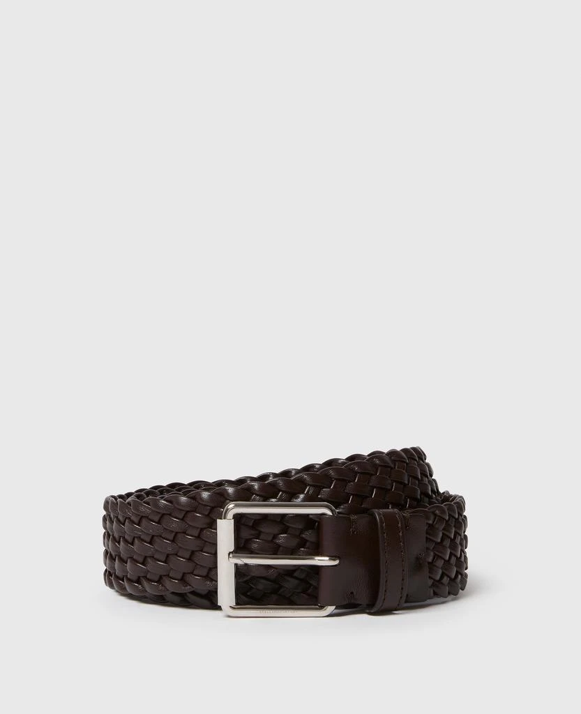 preivew Stella McCartney - Woven Buckle Belt, Woman, Chocolate, Size: L color