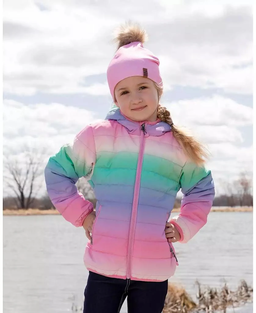 Deux par Deux Big Girl Quilted Mid-Season Jacket Multicolor Gradient - Child 2