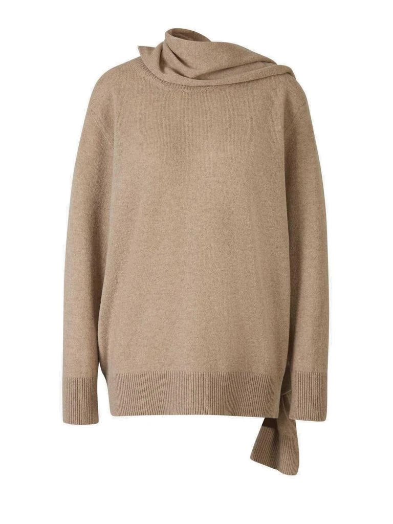 Stella McCartney Stella McCartney Scarf Detailed Crewneck Knitted Jumper 1